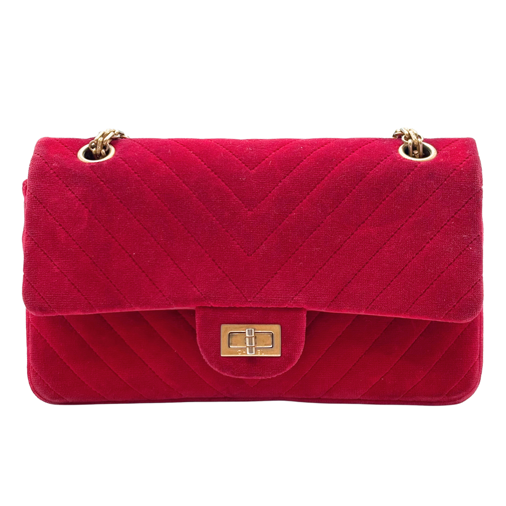 Chanel Red Velvet 2.55 Reissue