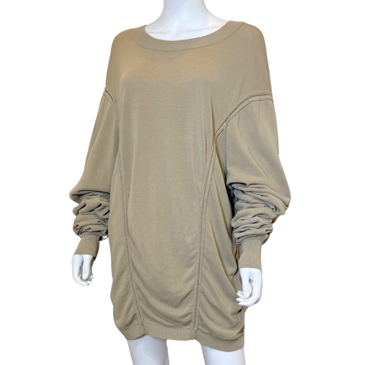 Alaia Brown Cotton Blend Knit Sweater Dress, M (1980s-1990s)