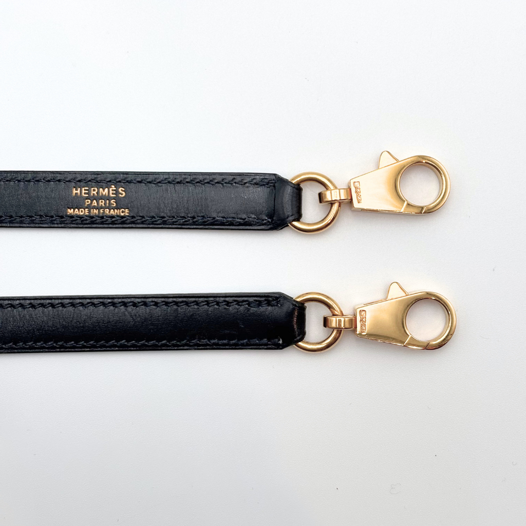 Hermès Kelly Navy Box Calf Retourne 32CM Gold HW (1995) (AS IS)