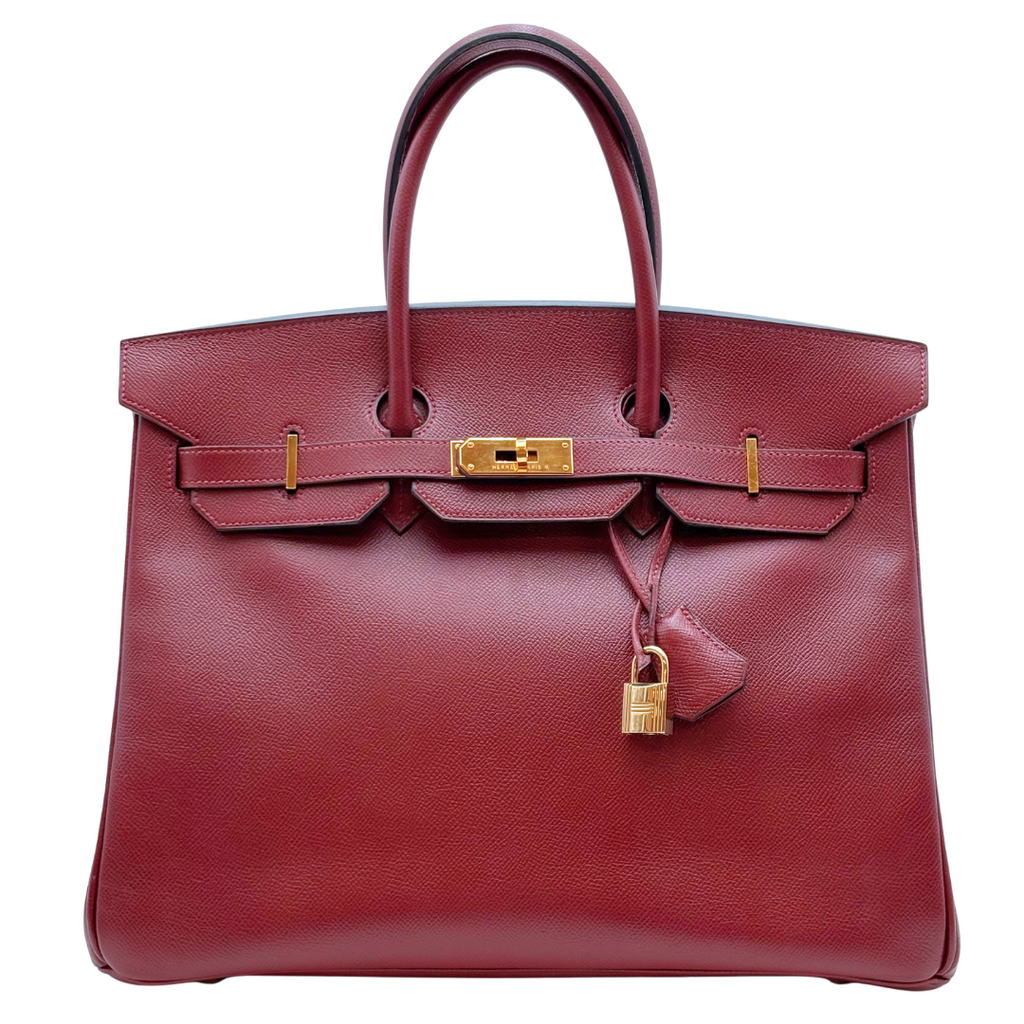 Hermès Birkin Rouge H Epsom 35CM Gold HW (2002)