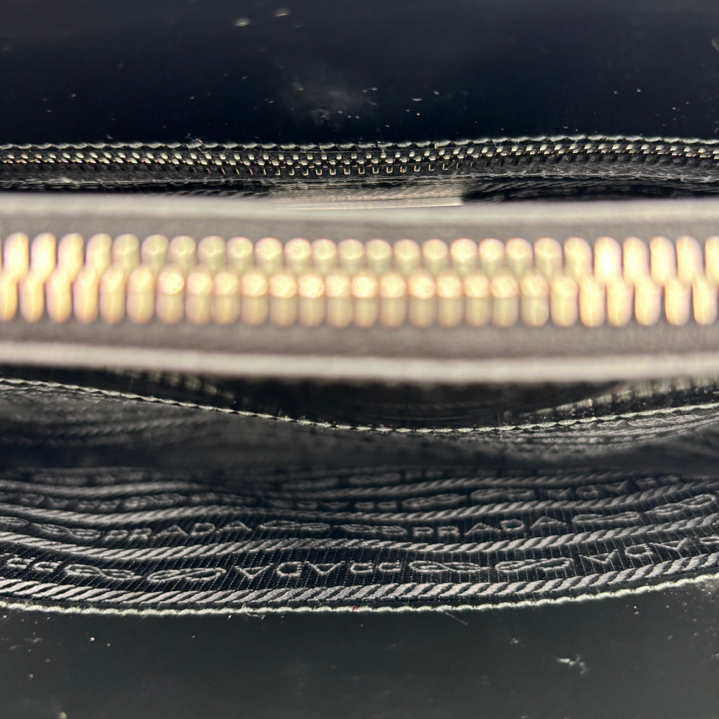 Prada Black Patent Leather Re-Edition Tote Bag (1995)