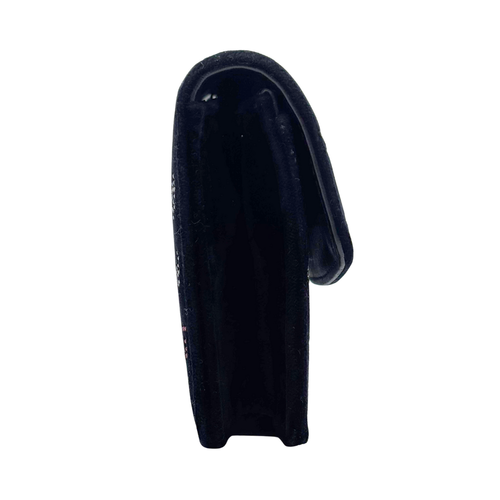 Balenciaga Black Velvet Rhinestone I Heart Paris Bag