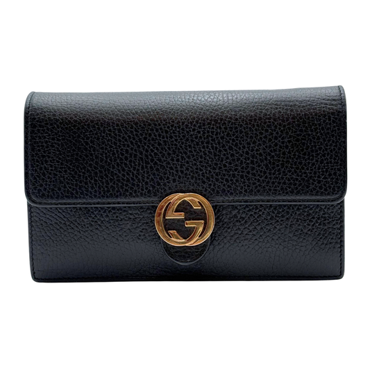 Gucci Black Leather Icon WOC