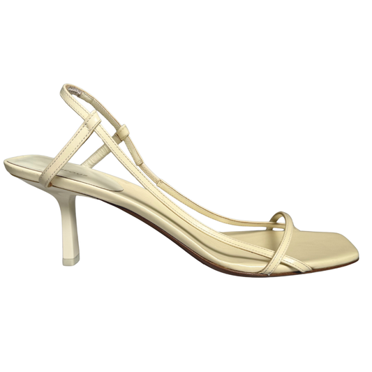 Neous Cream Leather Slingback Heeled Sandals, 39 (est 450)