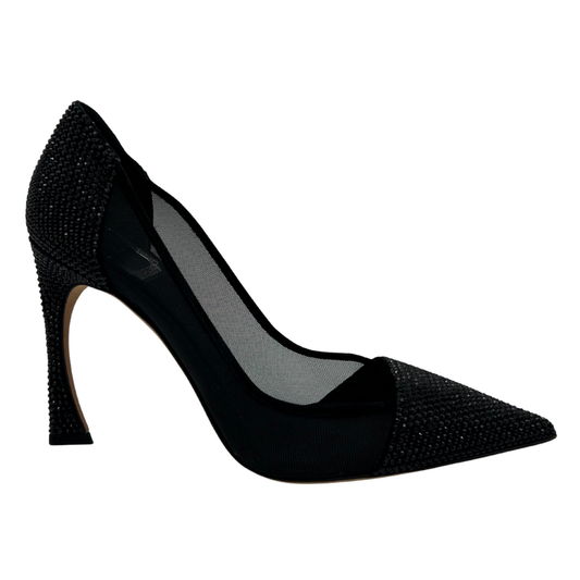 Christian Dior Black Rhinestone Pumps, 37.5