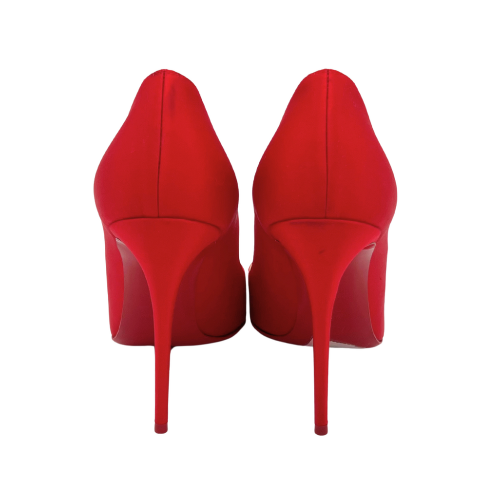 Red Satin Pumps