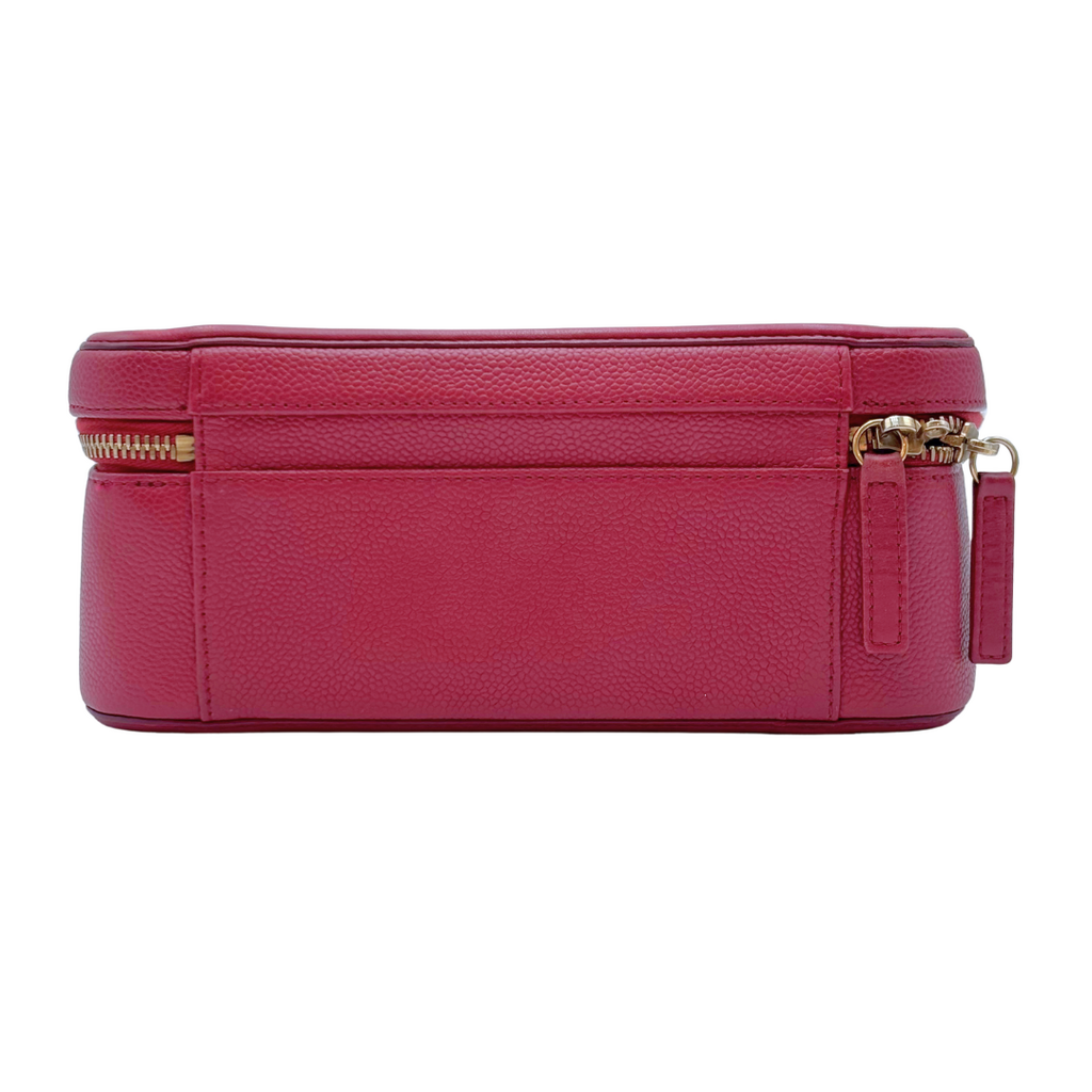 Chanel Red Filigree Caviar Box Bag