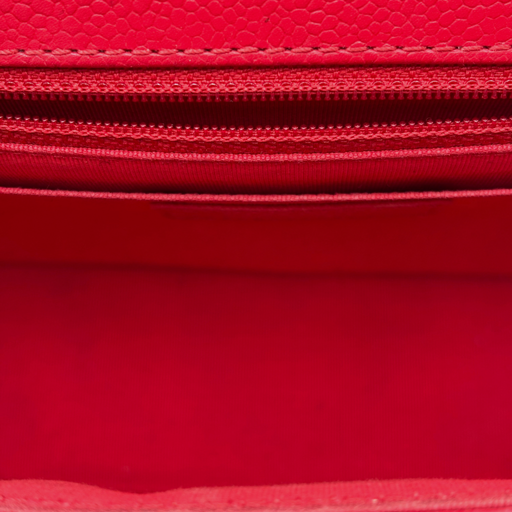 Chanel Large Red Chevron Envelope Flap Crossbody