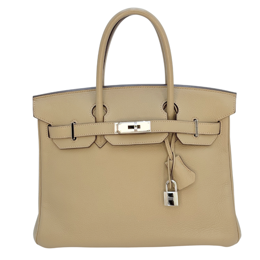 Hermès Birkin Poussiere Taurillon Clemence 30CM Palladium HW (2008)