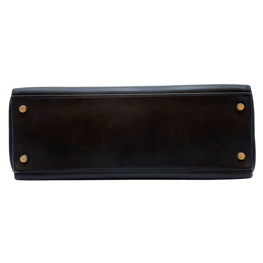 Hermès Kelly Black Box Calf 28CM Gold HW