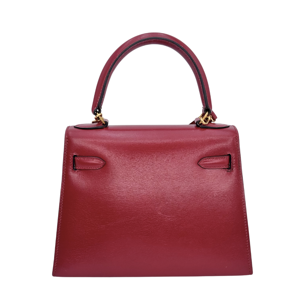 Hermès Kelly Red Box Calf Mini Gold HW (1989)