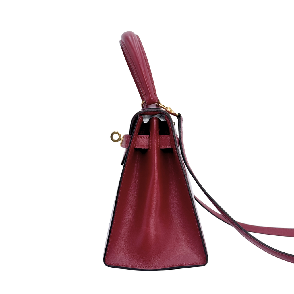 Hermès Kelly Red Box Calf Mini Gold HW (1989)