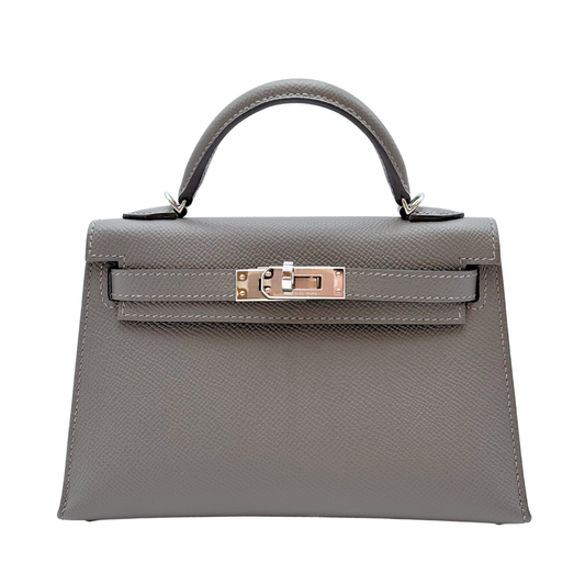 Hermès Kelly Grey Epsom 20CM Palladium HW (2022-2023)