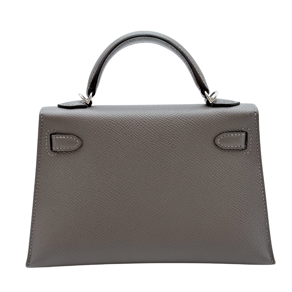 Hermès Kelly Grey Epsom 20CM Palladium HW (2022-2023)