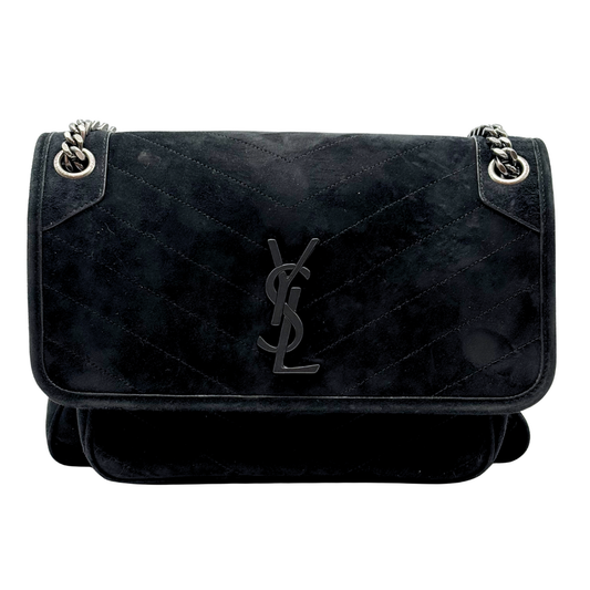 Saint Laurent All Black Suede Medium Niki