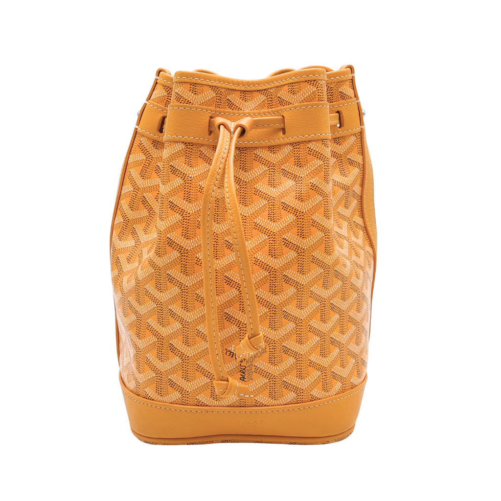 Goyard Yellow Leather Goyardine Petit Flot