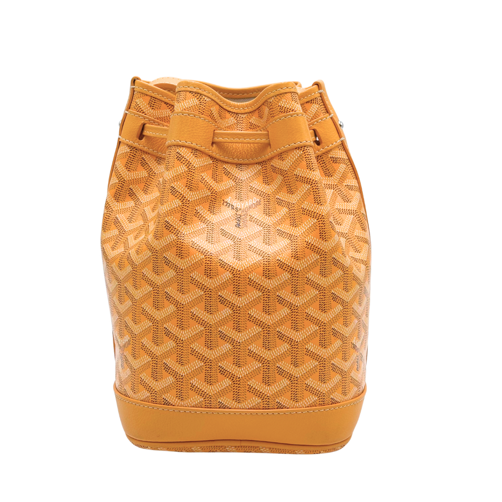 Goyard Yellow Leather Goyardine Petit Flot