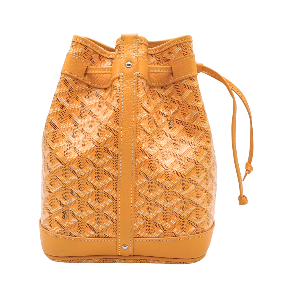 Goyard Yellow Leather Goyardine Petit Flot