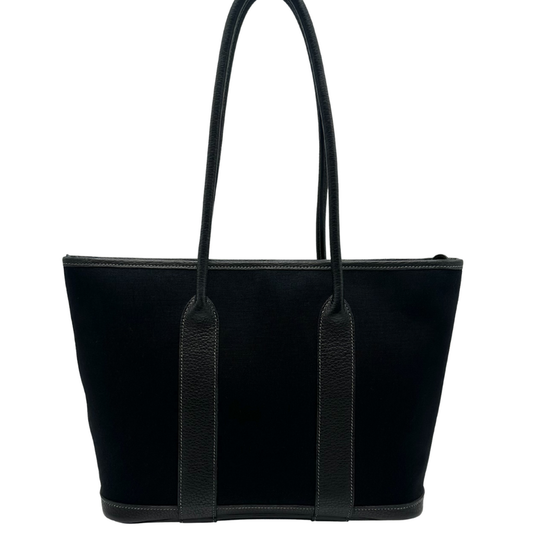 Hermès Black & Grey Garden Party Zipped Tote