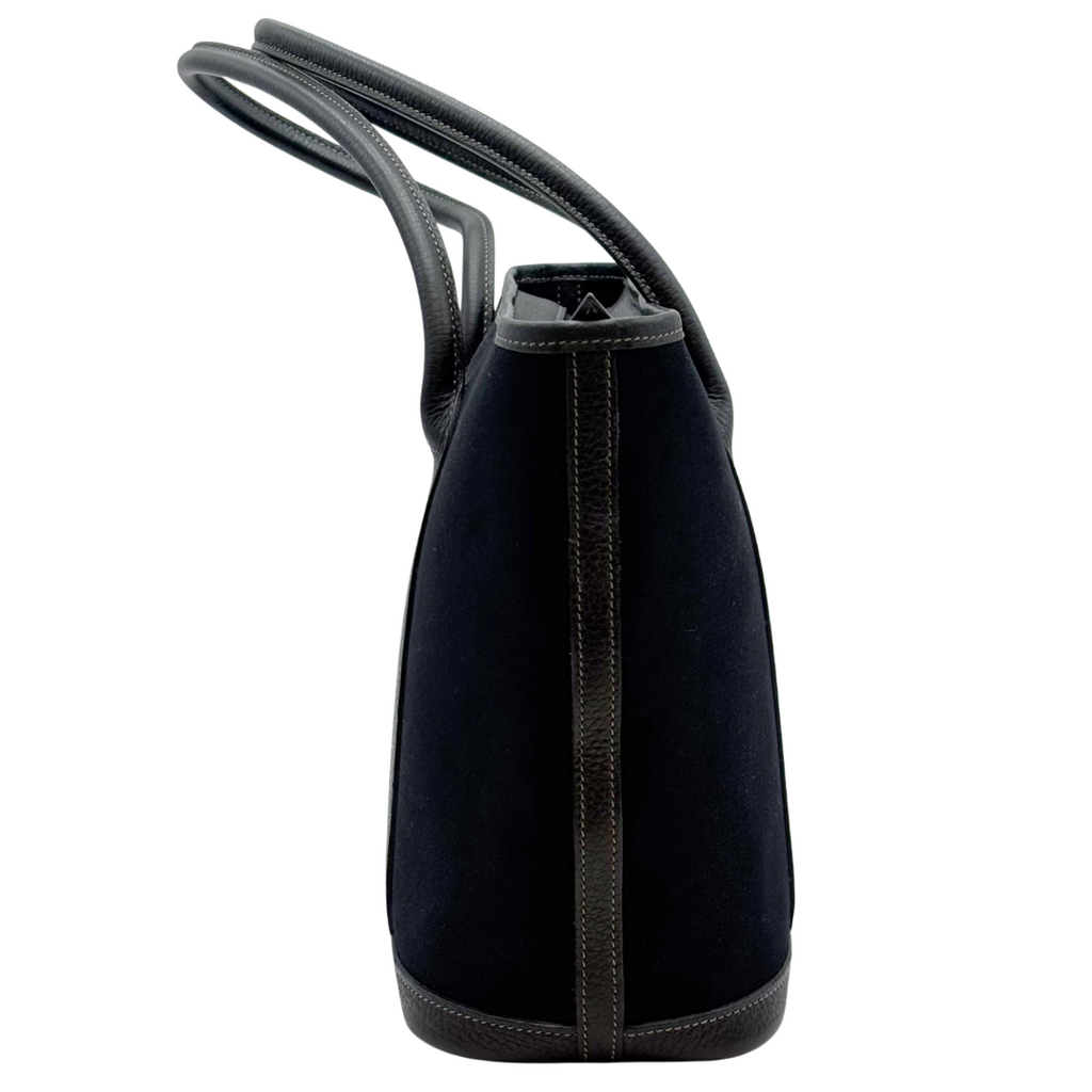 Hermès Black & Grey Garden Party Zipped Tote