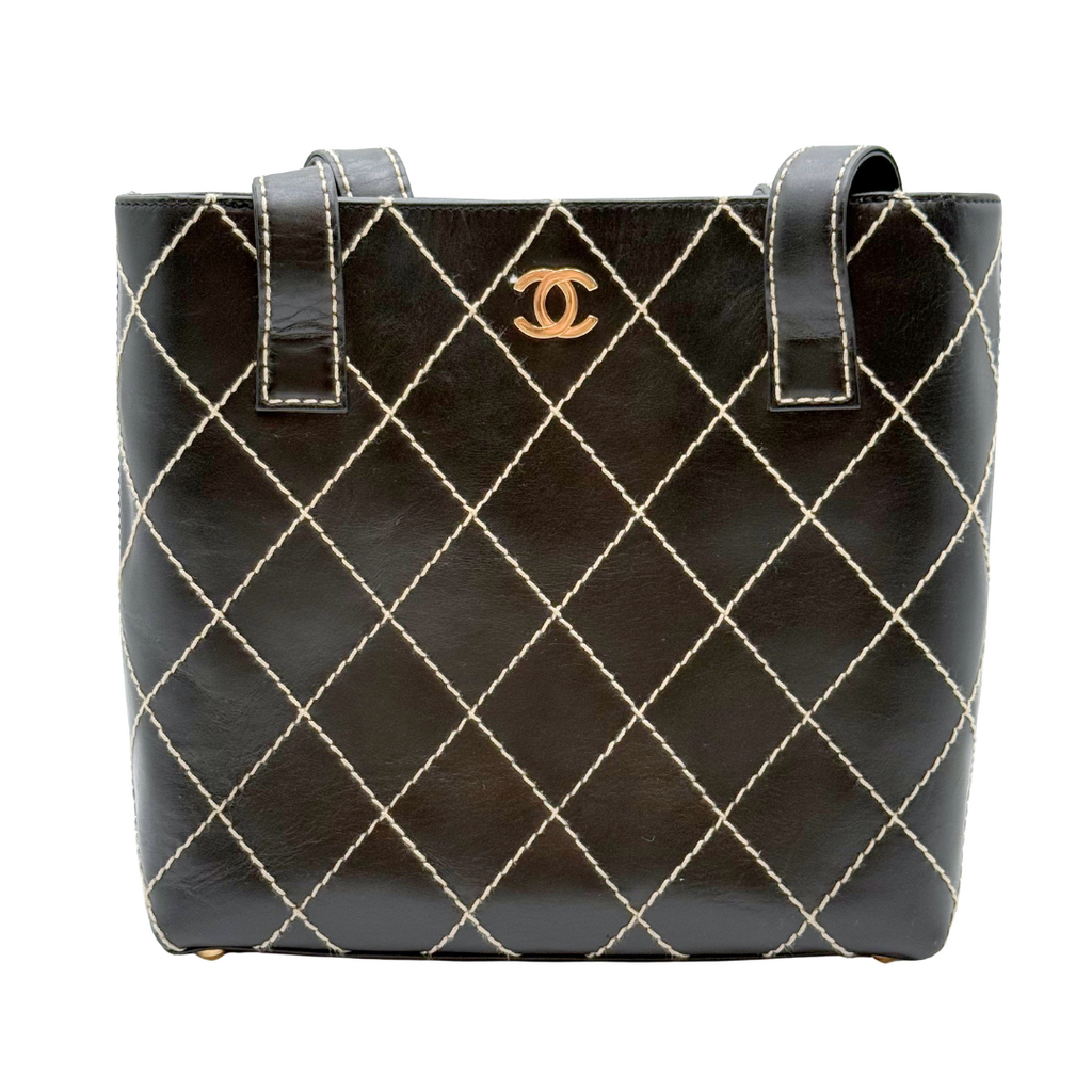 Chanel Whip Stitch Black Tote (2002-2003)