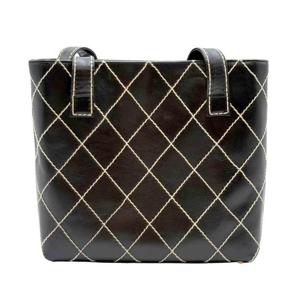 Chanel Whip Stitch Black Tote (2002-2003)