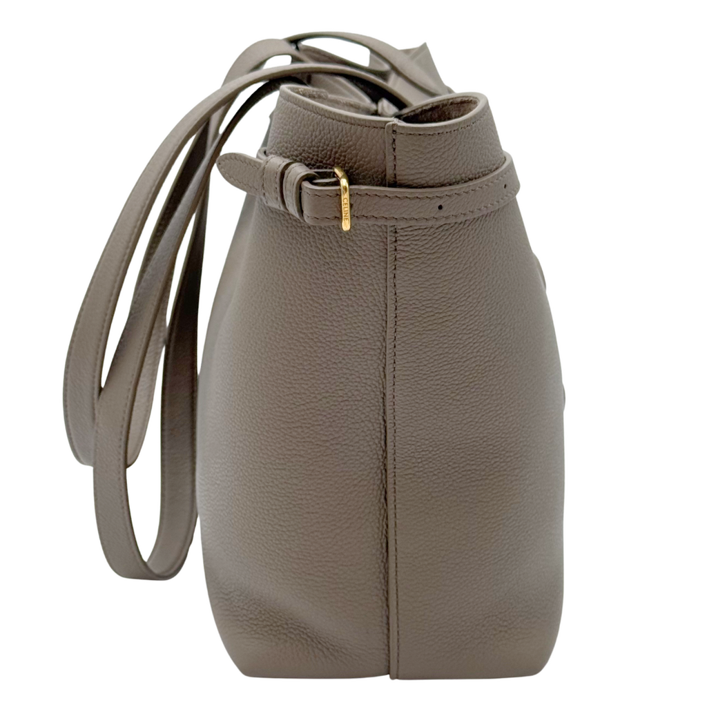 Celine Gray Leather Triomphe Tote