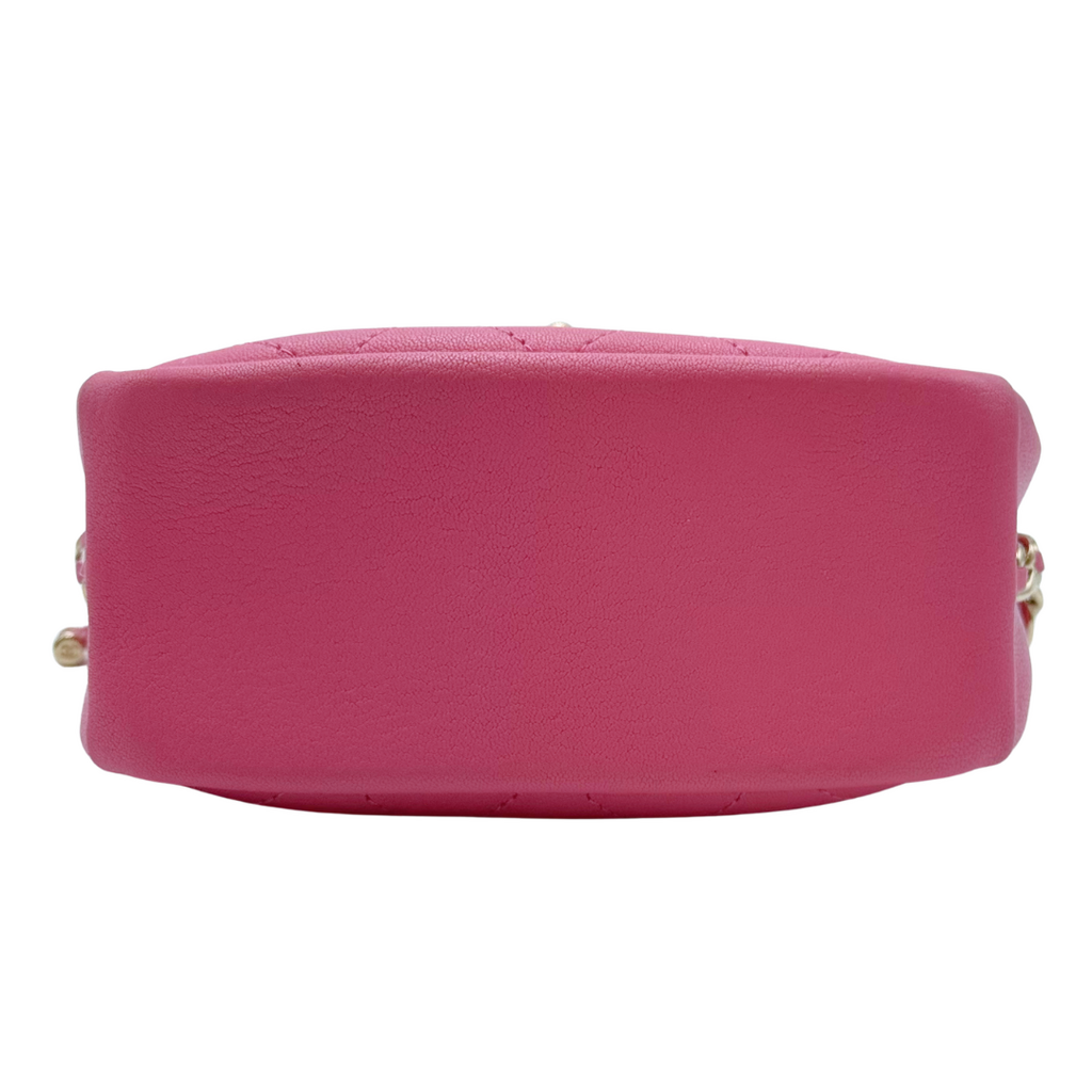 Chanel Pink Quilted Camera Bag