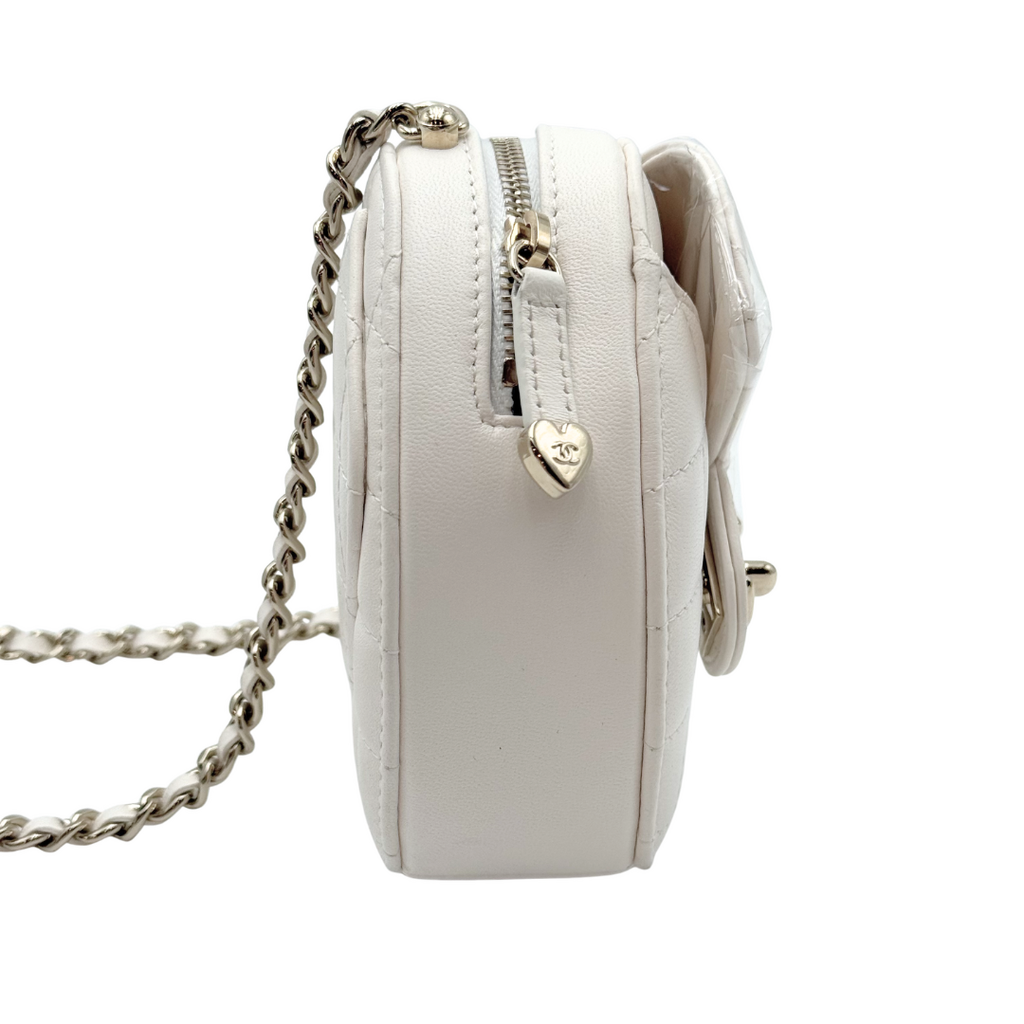 Chanel White Mini Heart Bag