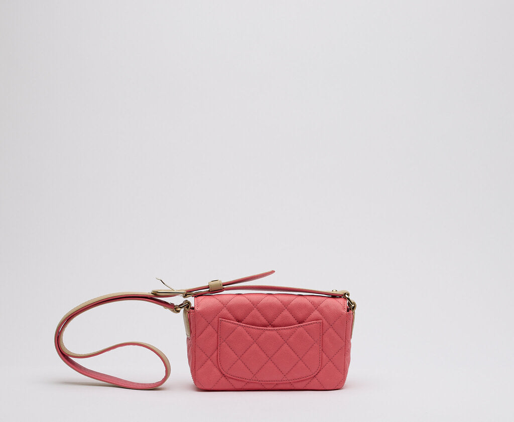 Chanel Caviar Pink Mini Rectangle Flap