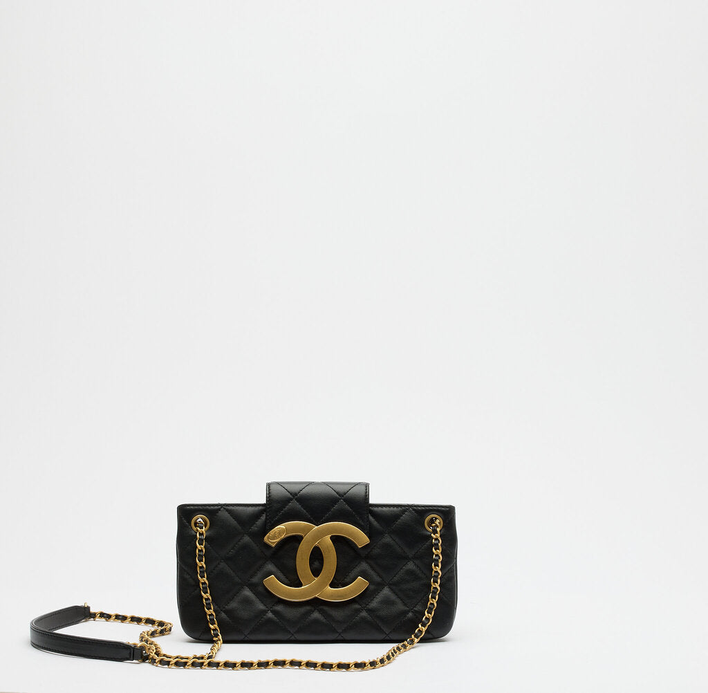 Chanel Black Baguette Large CC Shoulder/Crossbody
