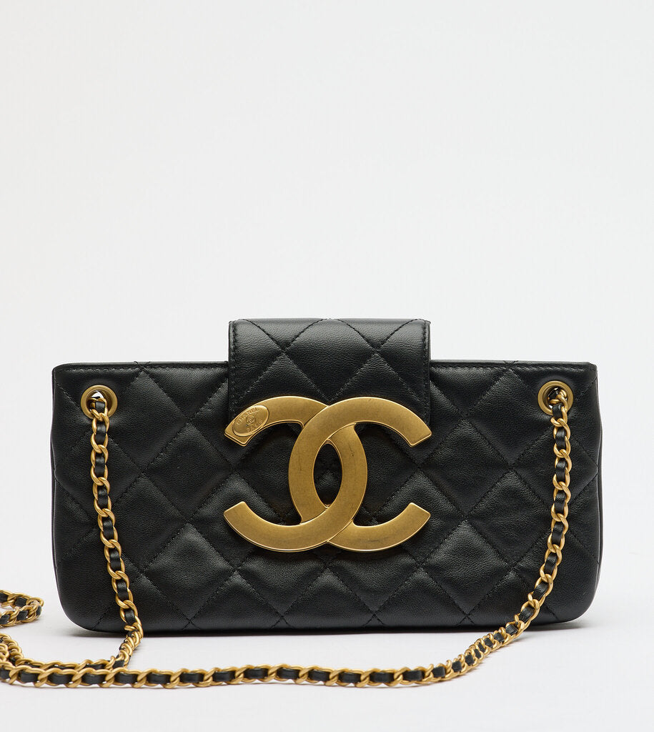 Chanel Black Baguette Large CC Shoulder/Crossbody