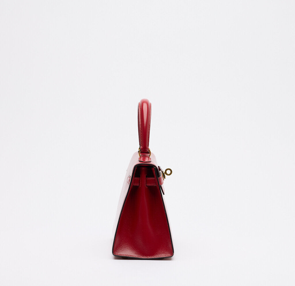 Hermès Kelly Red Box Calf Mini Gold HW (1989)