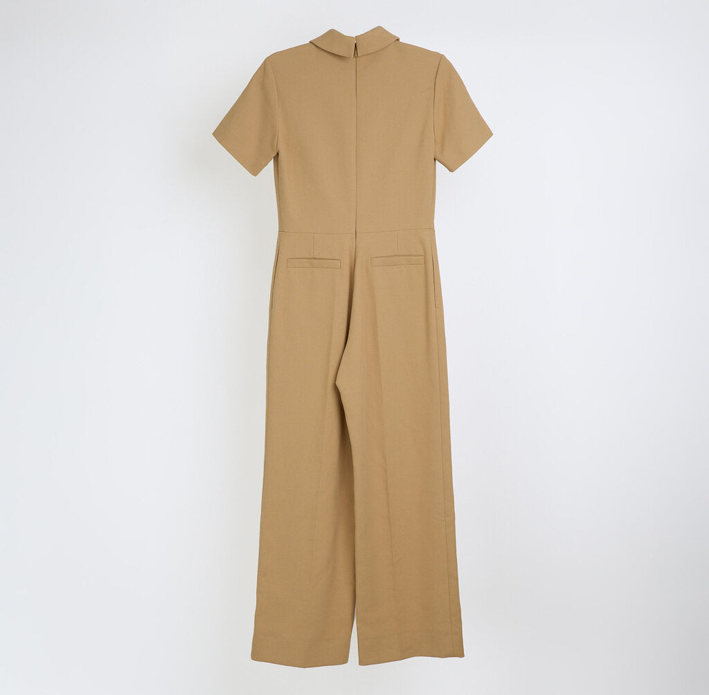 Gucci Cotton Gold Button Short Sleeve Jumpsuit