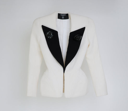 Balmain Couture Pannier Hip Structured Blazer (2024)