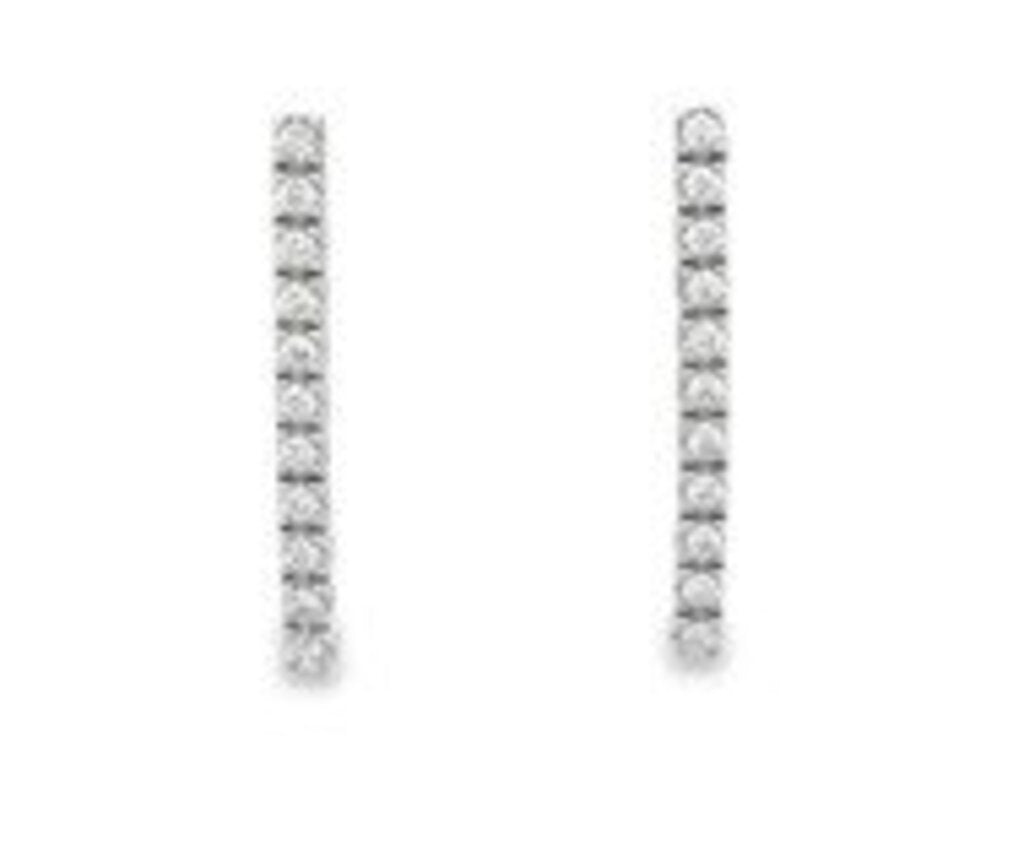 18kw Diamond Line Earrings
