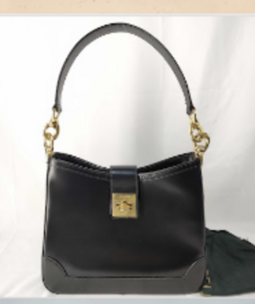 Black Leather Shoulder Bag