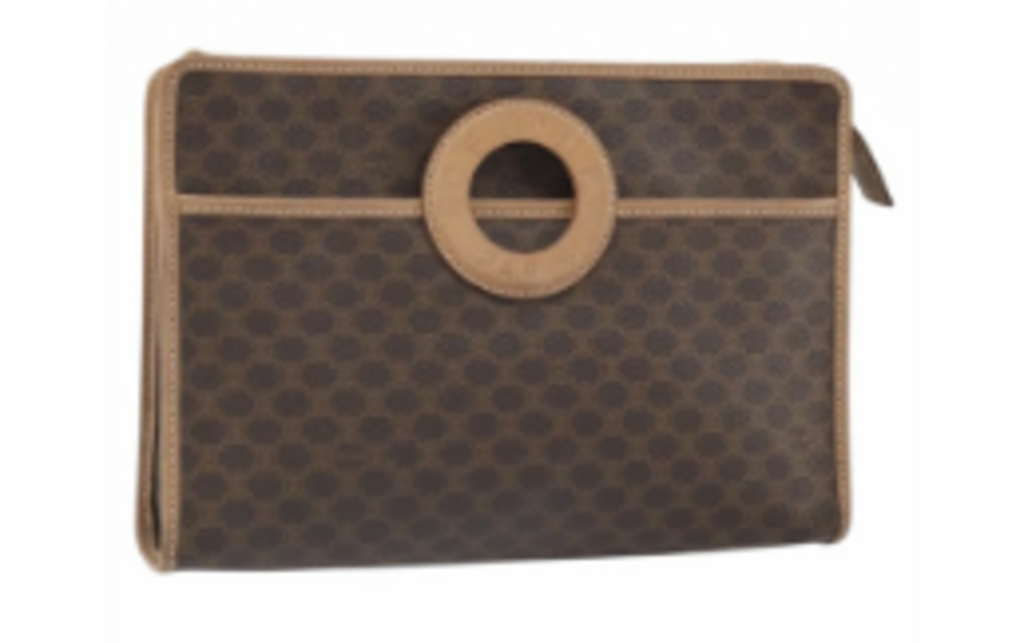 Brown Macadam Circle Clutch