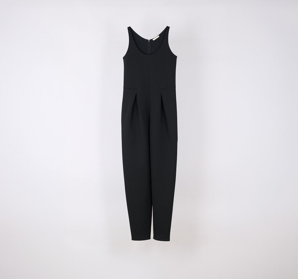 The Row Black Poly Jumpsuit