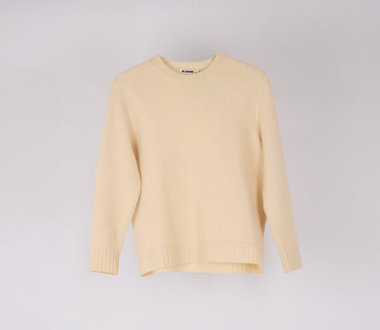 Jil Sander Cream Wool Sweater & Skirt Set