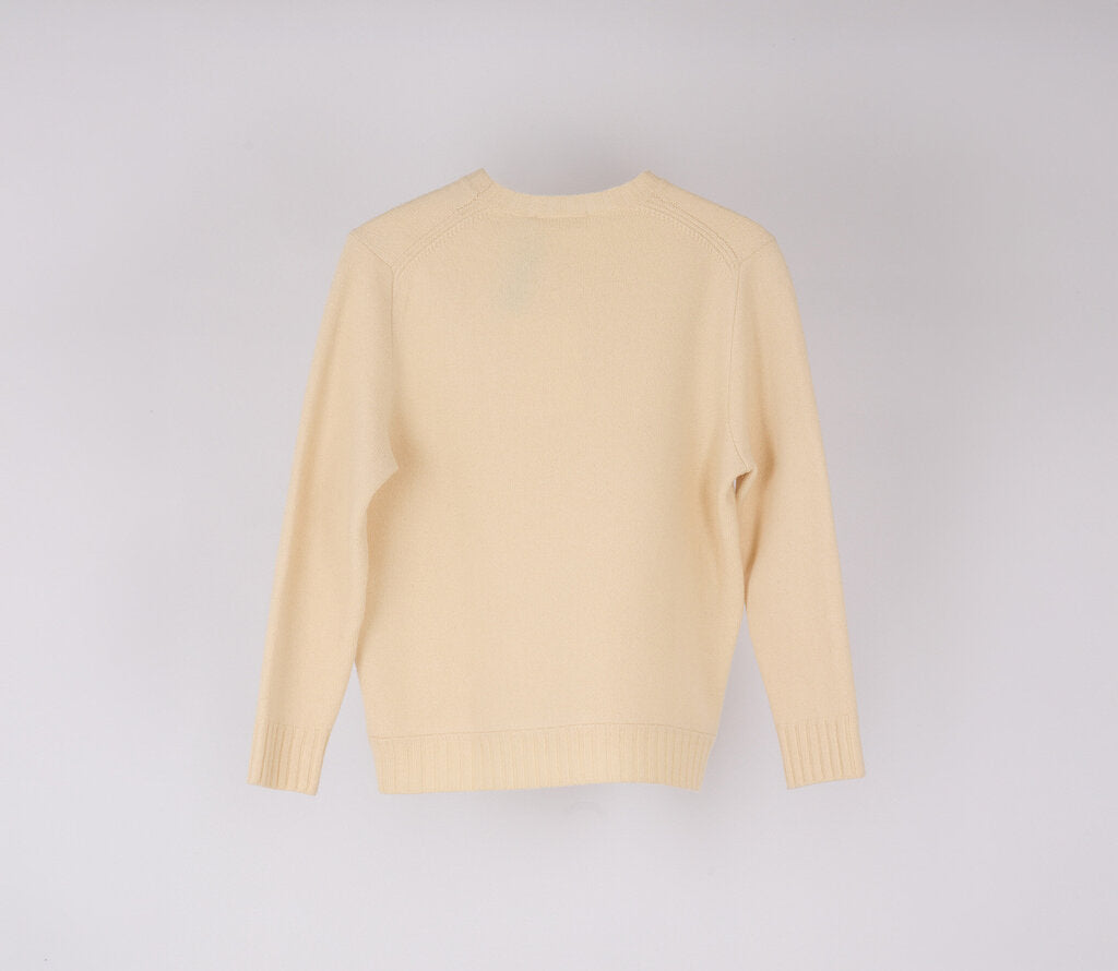 Jil Sander Cream Wool Sweater & Skirt Set