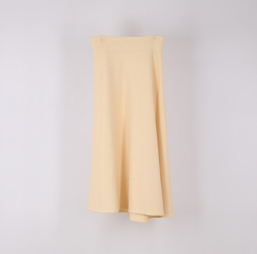 Jil Sander Cream Wool Sweater & Skirt Set