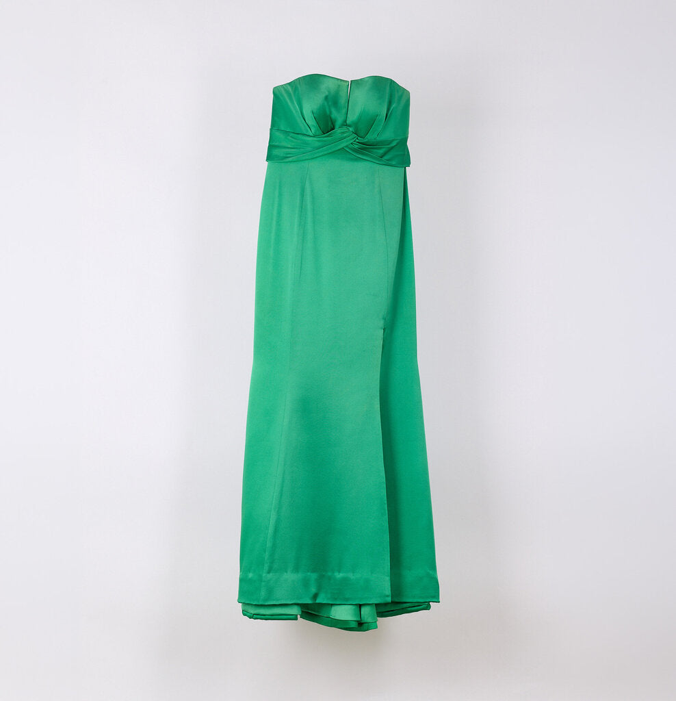 Luly Yang Green Sleeveless Maxi Gown