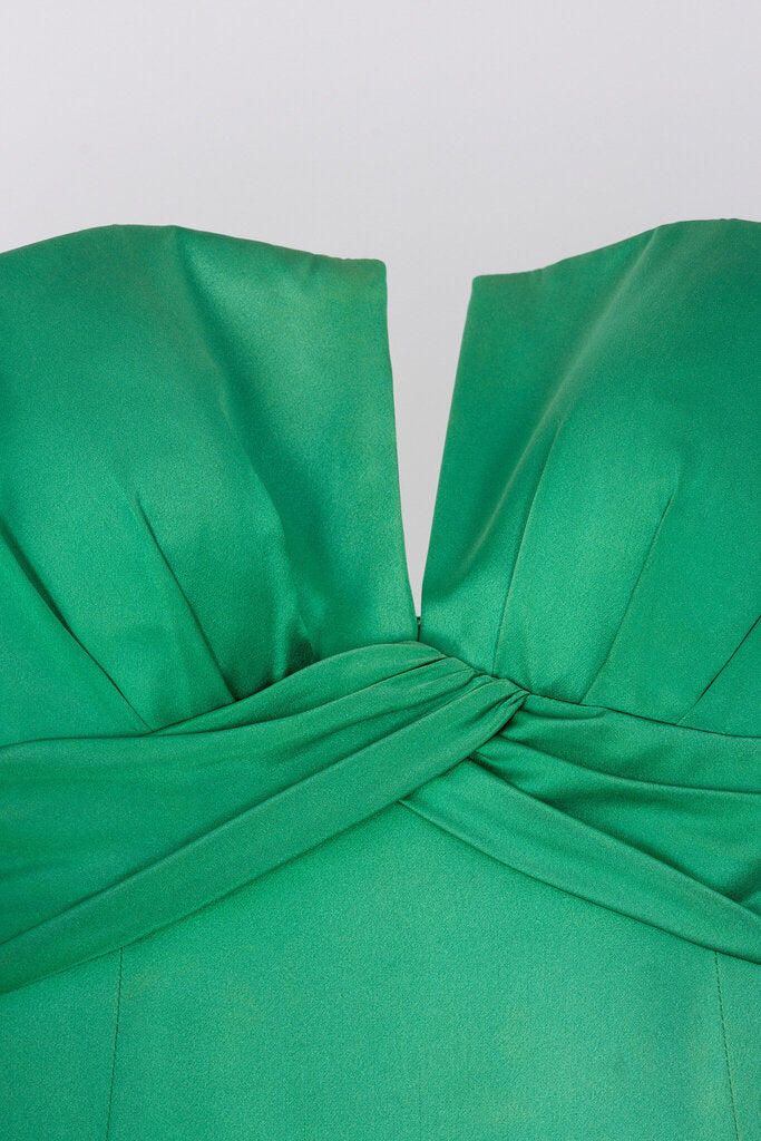Luly Yang Green Sleeveless Maxi Gown