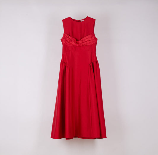 Rachel Gilbert Red Silk Blend Sawyer Dress