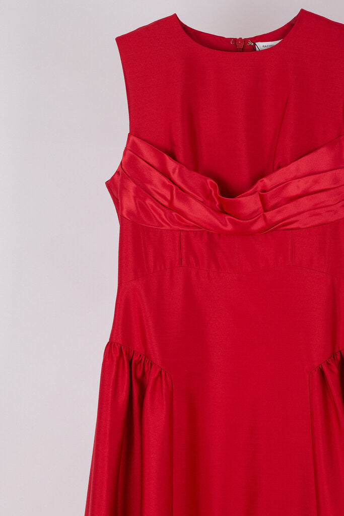 Rachel Gilbert Red Silk Blend Sawyer Dress