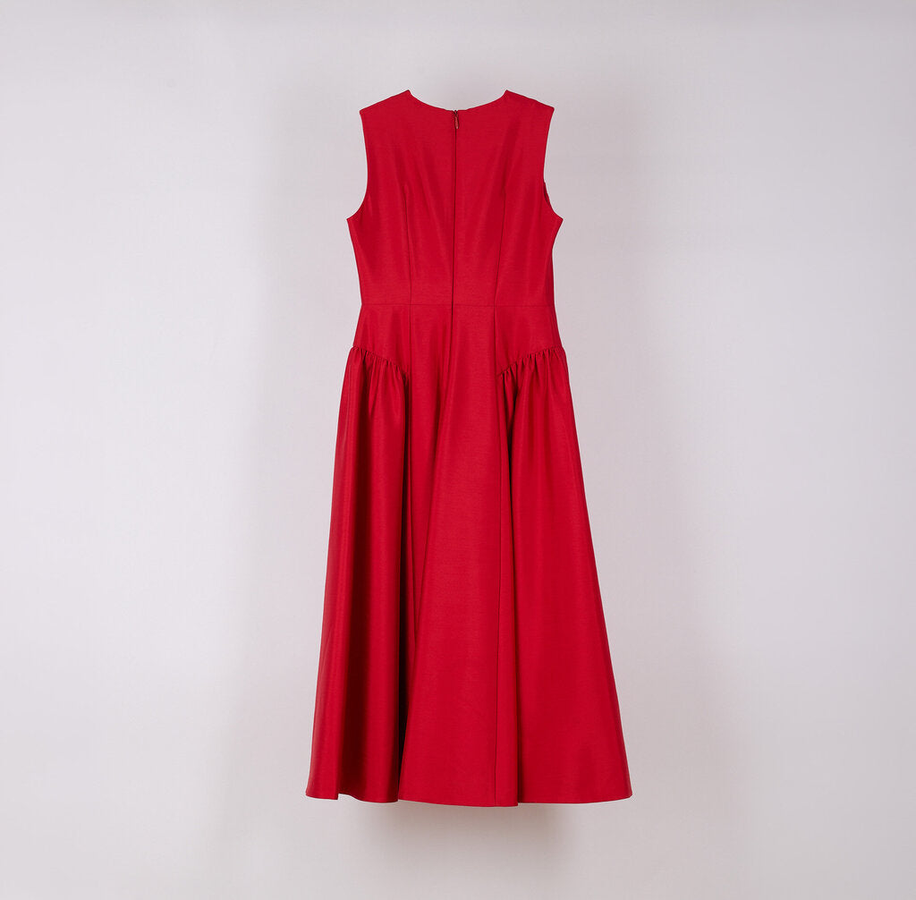 Rachel Gilbert Red Silk Blend Sawyer Dress