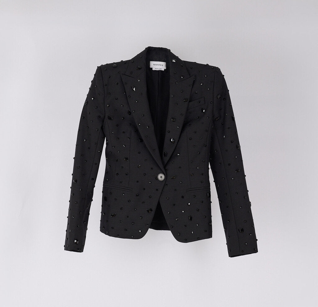 Alexander McQueen 2024 Wool & Mohair Jewel Blazer Pant Set