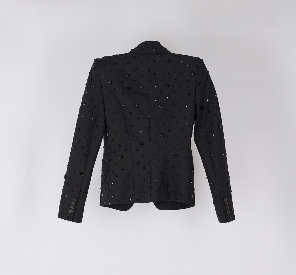 Alexander McQueen 2024 Wool & Mohair Jewel Blazer Pant Set