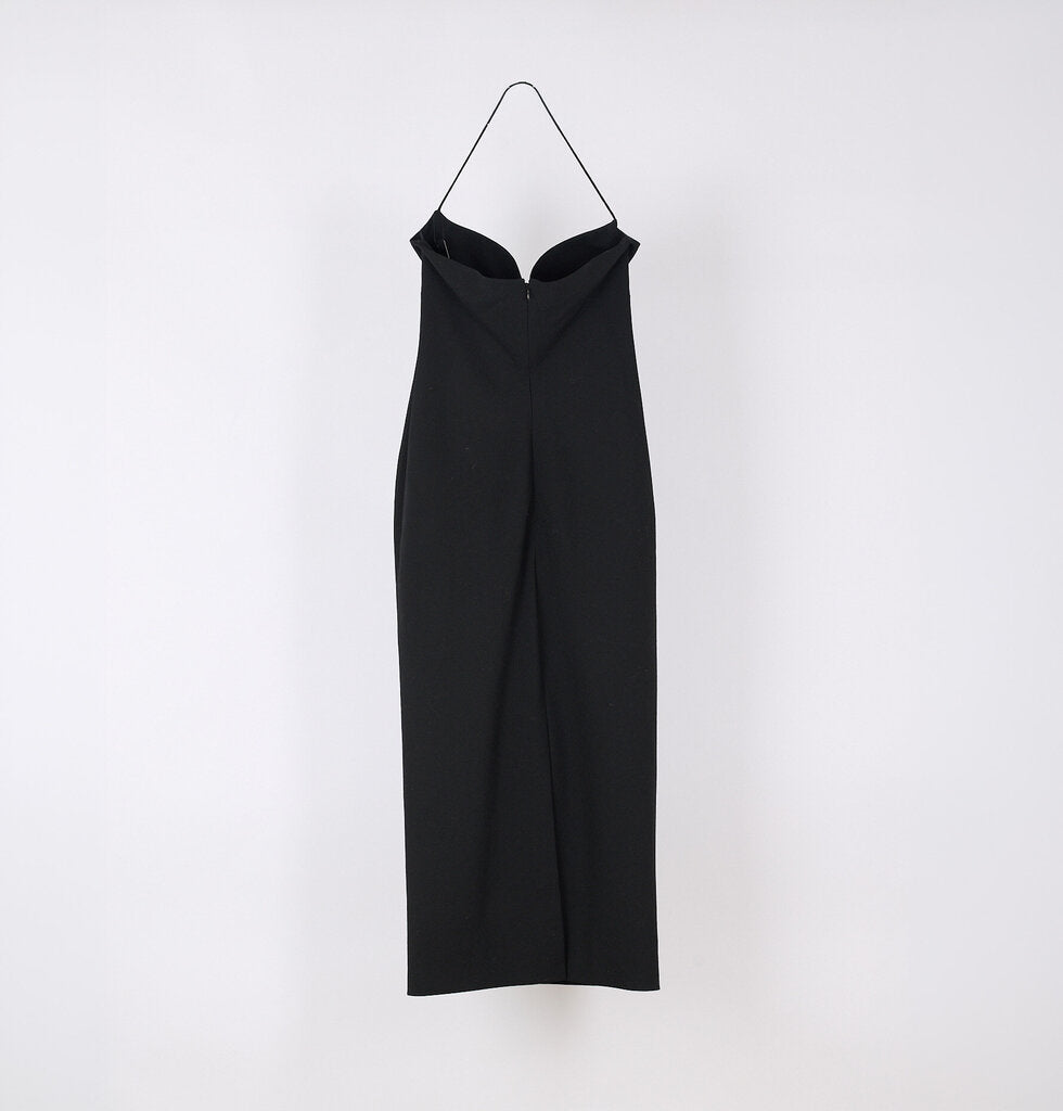 Givenchy 2021 Black Knit Wool Blend Midi Dress